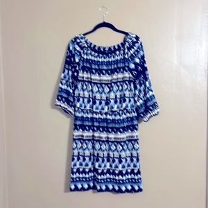 AB Studio Multicolor Geometric/Abstract Design Dress Sz M